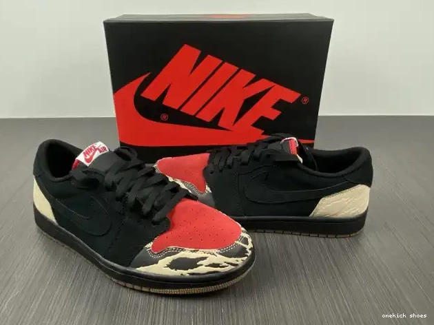 Rep Onekick Air Low 1 SoleFly x Carnivore Jordan DN3400-001 0404